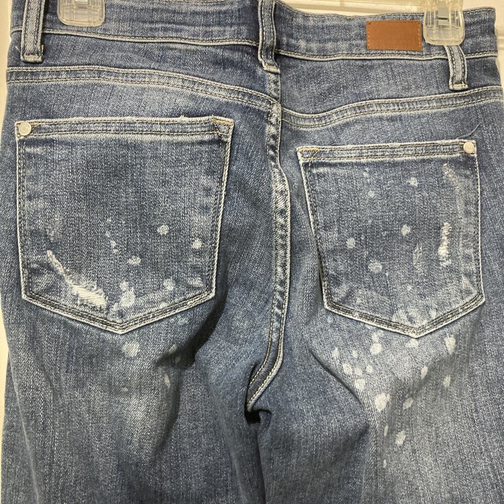 Judy Blue Jeans Women 3/26 Boyfriend Fit Blue Mid Rise Medium Wash Distressed - Picture 7 of 12